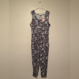 Kirundo Gray Camouflage Jumpsuit Romper
